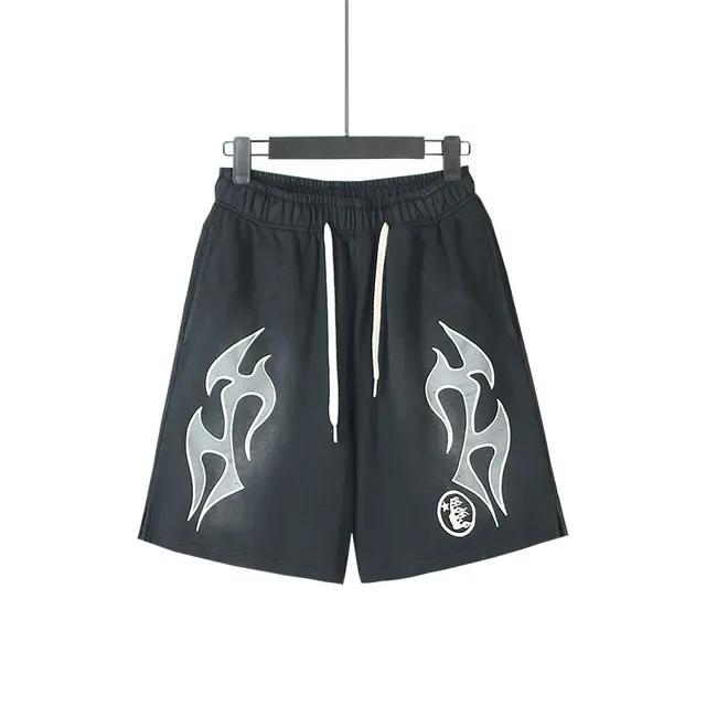 Tribal Flame Graphic Drawstring Shorts 10
