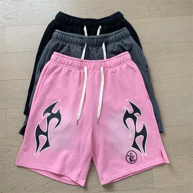 Tribal Flame Graphic Drawstring Shorts 19