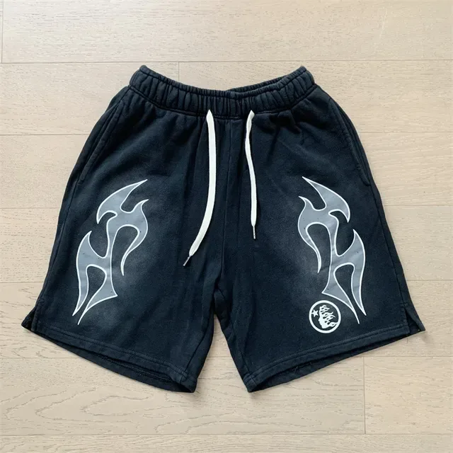 Tribal Flame Graphic Drawstring Shorts 20