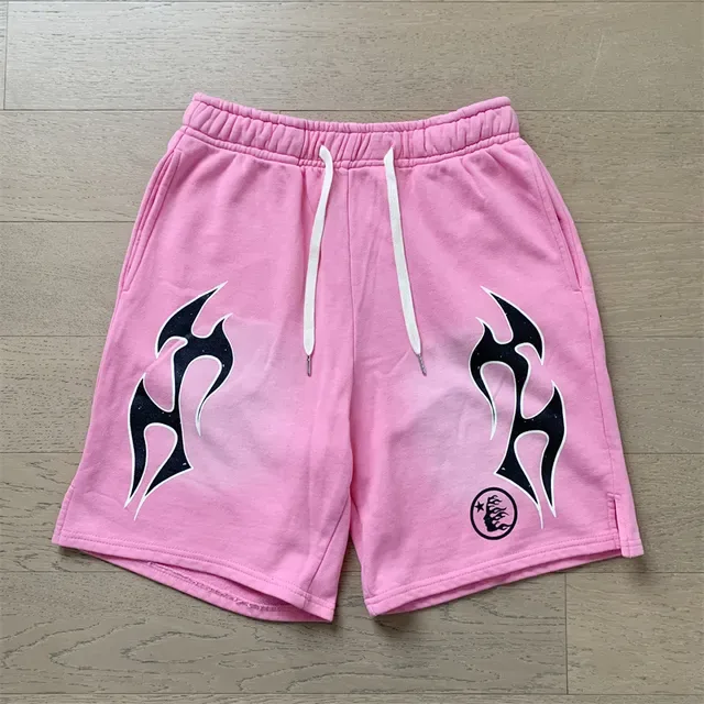 Tribal Flame Graphic Drawstring Shorts 22
