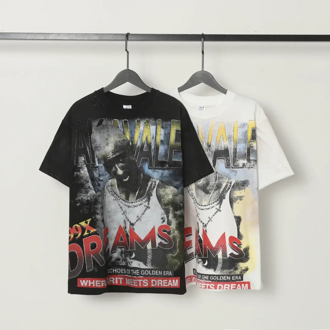 Vale Oversized Distressed Graphic Portrait T-Shirt 2