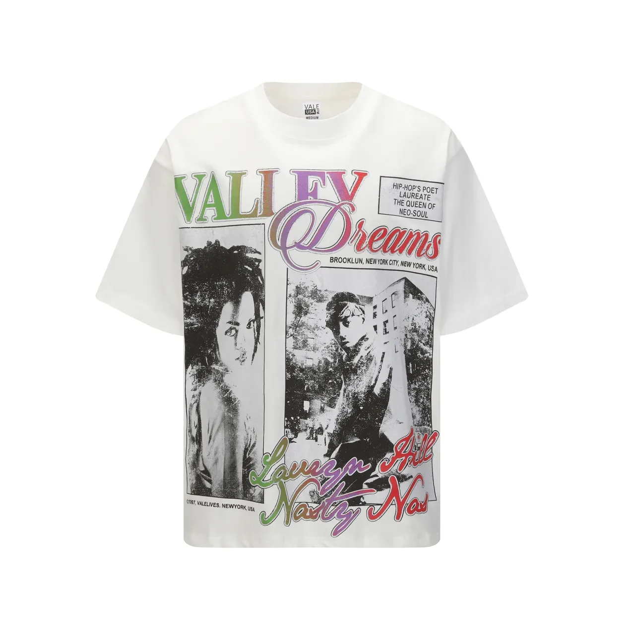 Vale Valley Dreams Multicolor Graphic Oversized T-Shirt 2