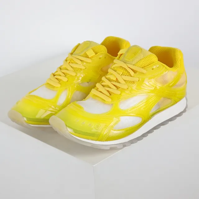 Vibrant Yellow Translucent Overlay Lifestyle Sneakers 2