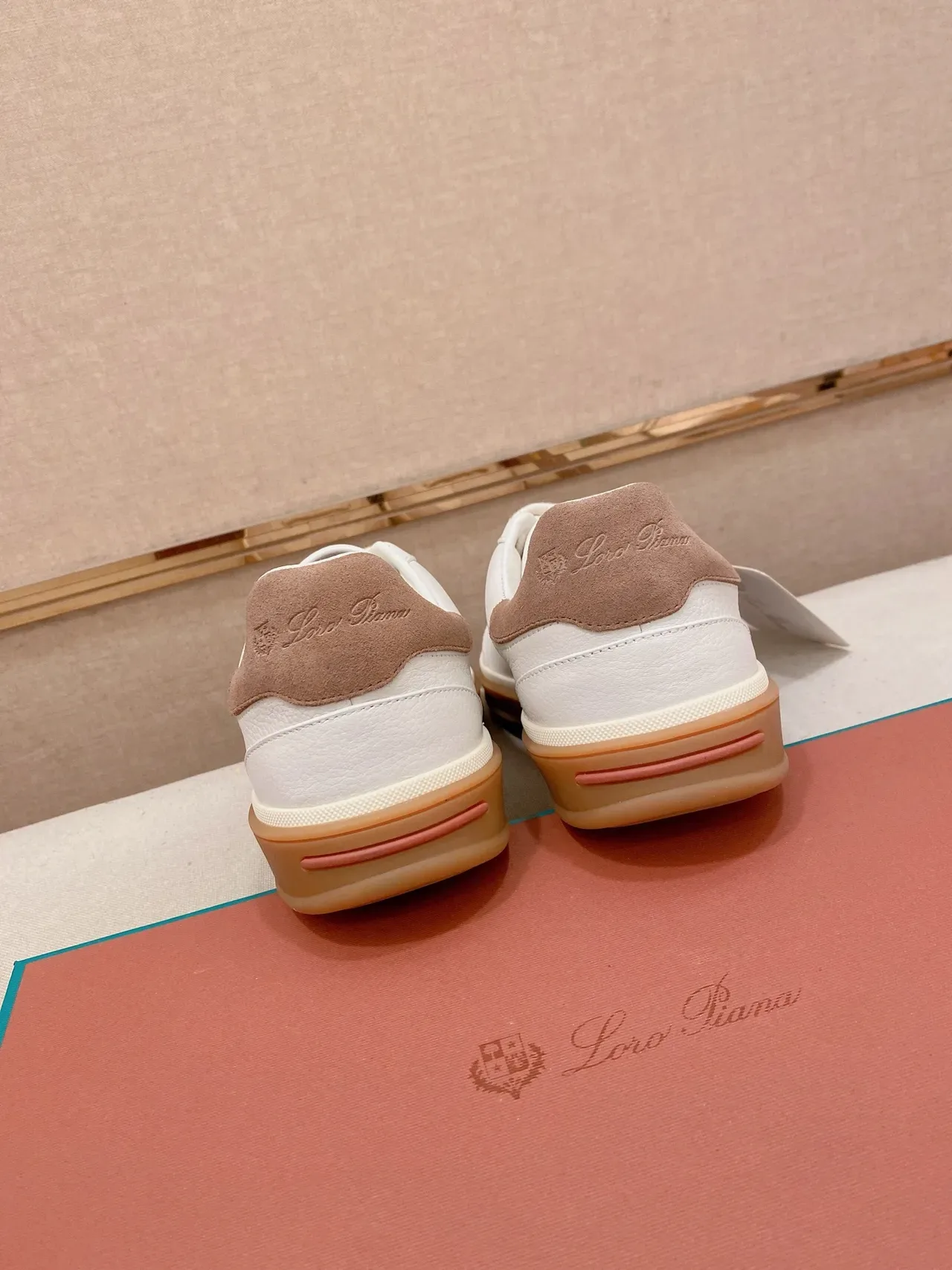 White and Beige Minimalist Low-Top Sneaker 3