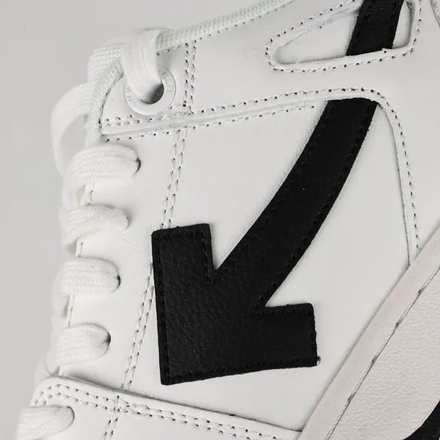 White and Black Arrow Logo Lifestyle Sneaker 6