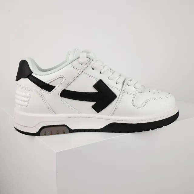 White and Black Arrow Logo Lifestyle Sneaker 7