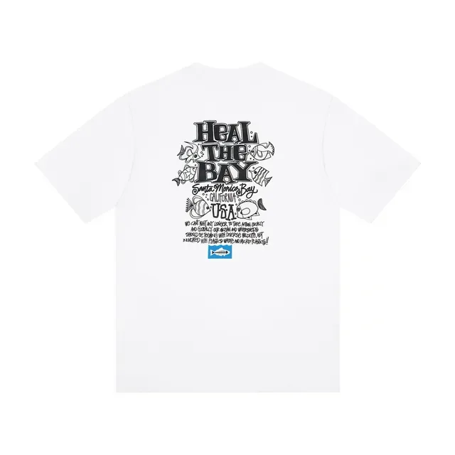 White and Black Graphic Print Crew Neck Short Sleeve T-Shirt 3