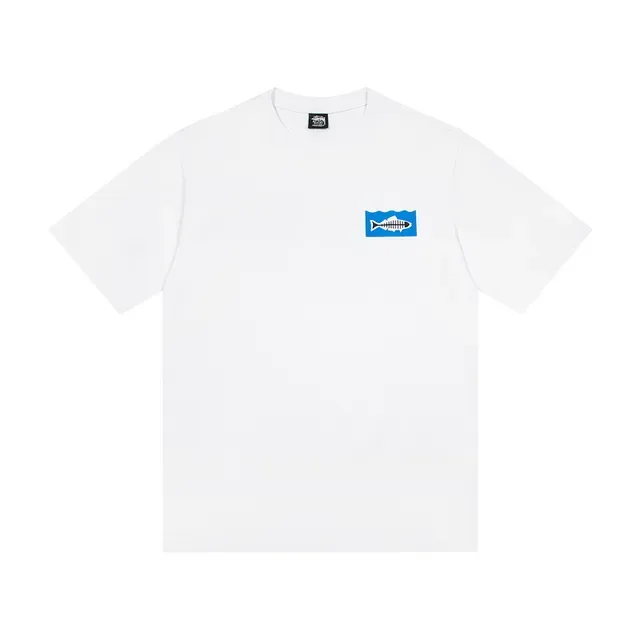 White and Black Graphic Print Crew Neck Short Sleeve T-Shirt 4