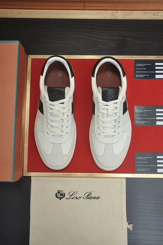 White and Black Stripe Low-Top Lifestyle Sneakers 5