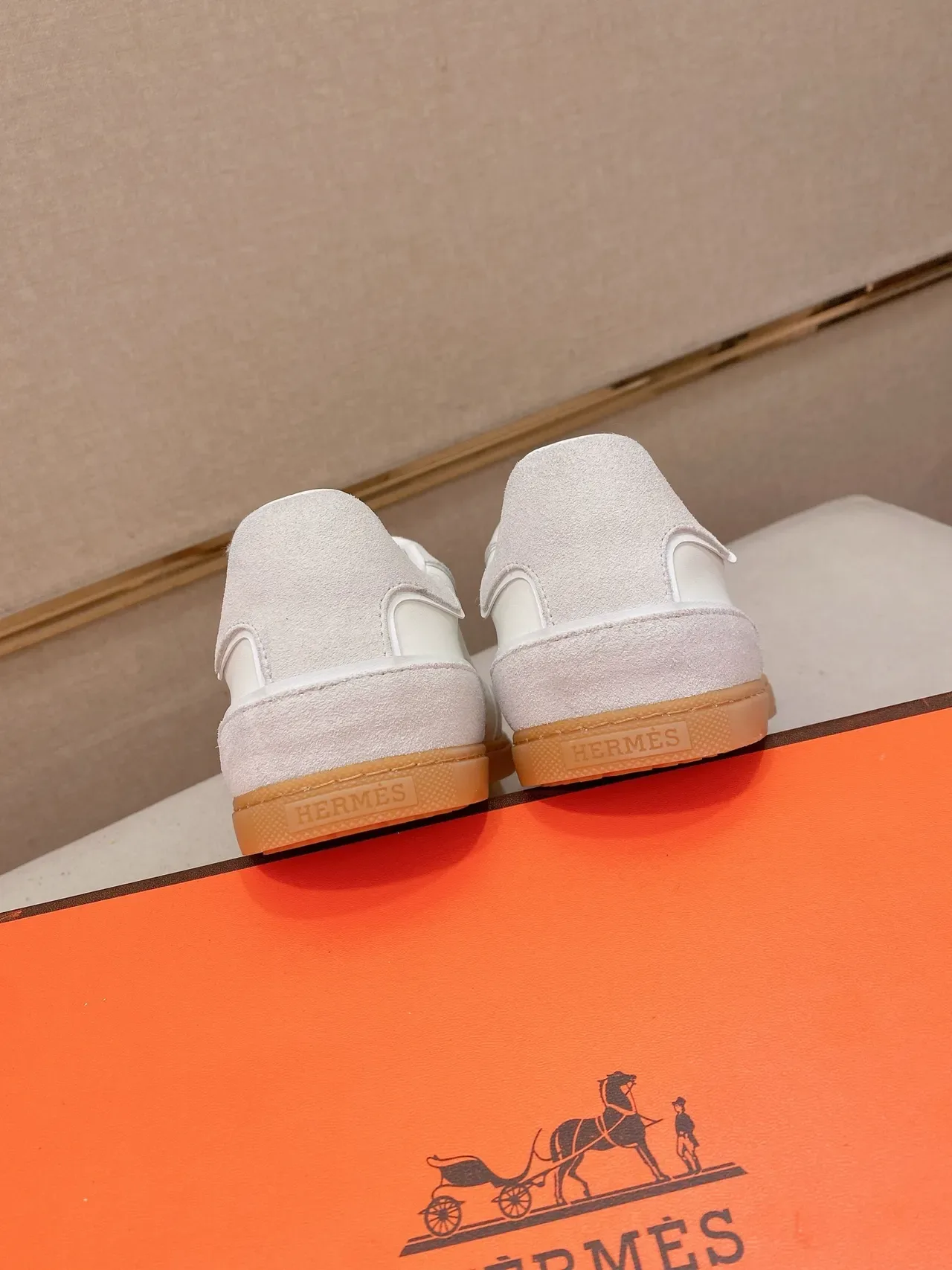 White and Gray Two-Tone Perforated Low-Top Lifestyle Sneaker 3