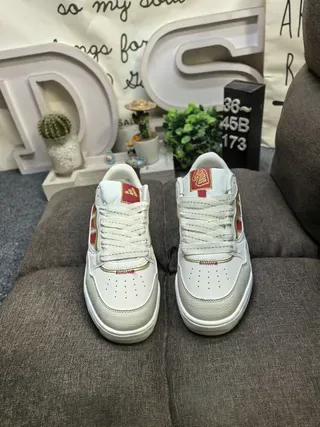 White and Purple Three-Stripe Lifestyle Sneakers 20