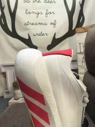 White and Red Chunky Sole Lifestyle Sneakers 3