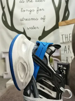 White Black and Blue Chunky Sneakers 3