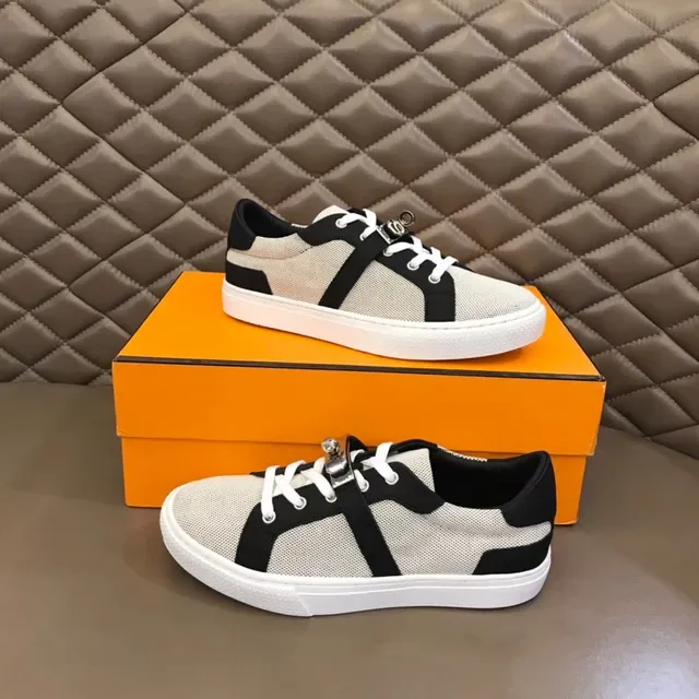 White Black Mesh Upper Synthetic Strap Sneakers 7