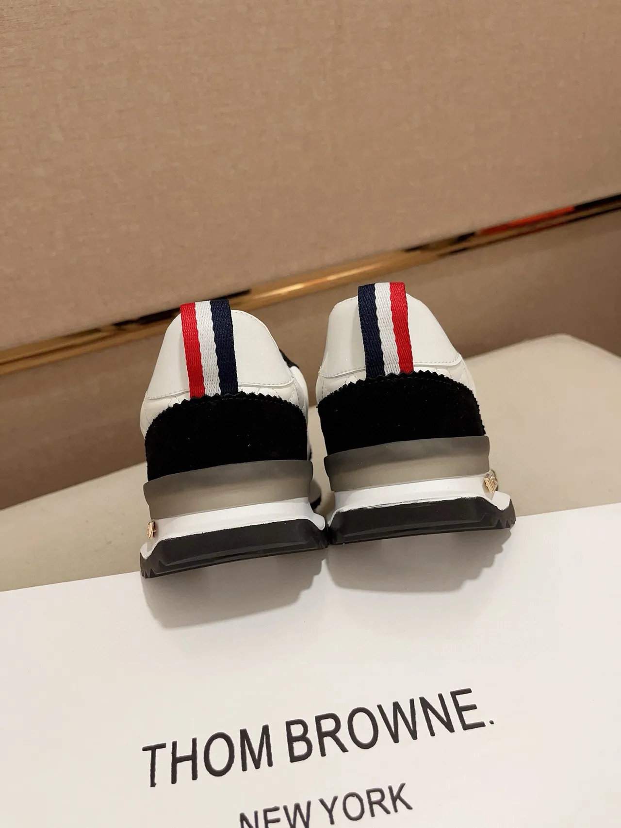 White Black Quilted Leather Suede Paneling Sneakers 7