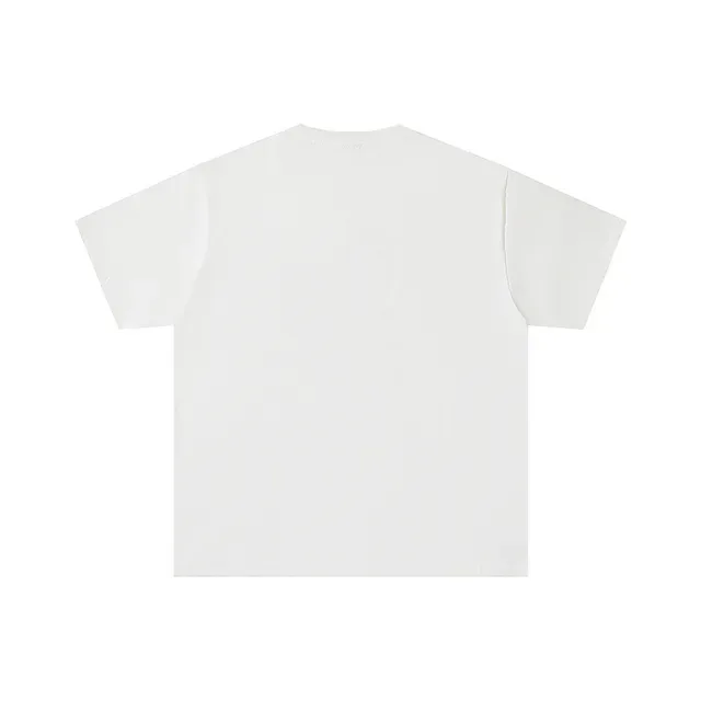 White Blue Graphic Tee Crew Neck T-Shirt 3