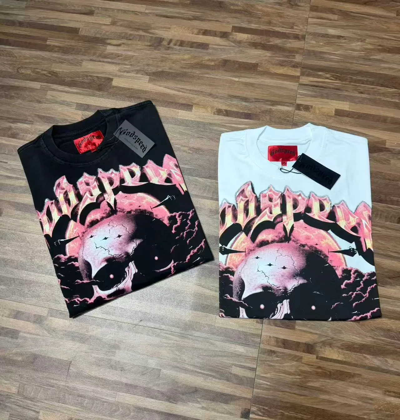 White Graphic-Print Oversized Double-Sided T-Shirt 5