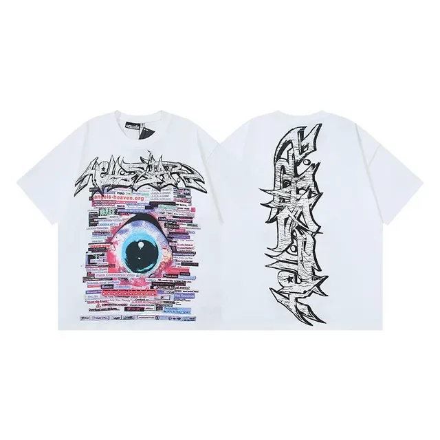 White Graphic-Print Oversized T-Shirt 4