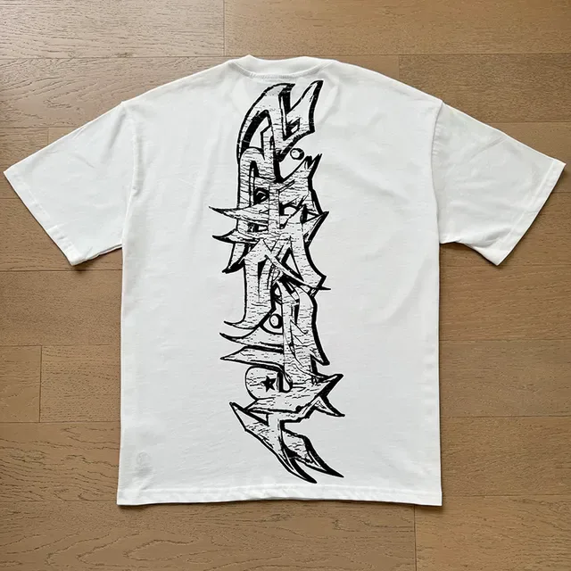 White Graphic-Print Oversized T-Shirt 10