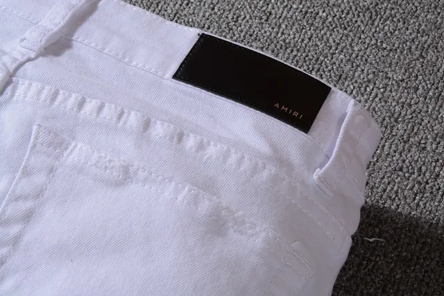 White Slim-Fit Denim Jeans 12