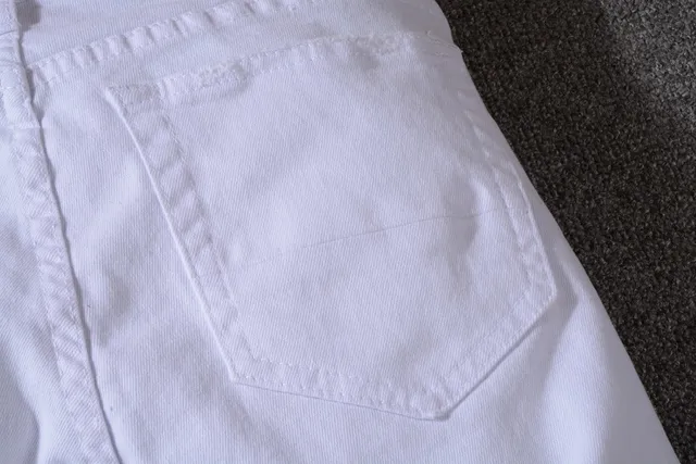 White Slim-Fit Denim Jeans 13