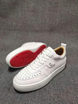 White Studded Toe Low-Top Lifestyle Sneakers 5