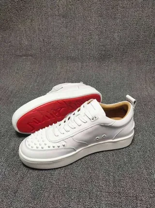 White Studded Toe Low-Top Lifestyle Sneakers 9