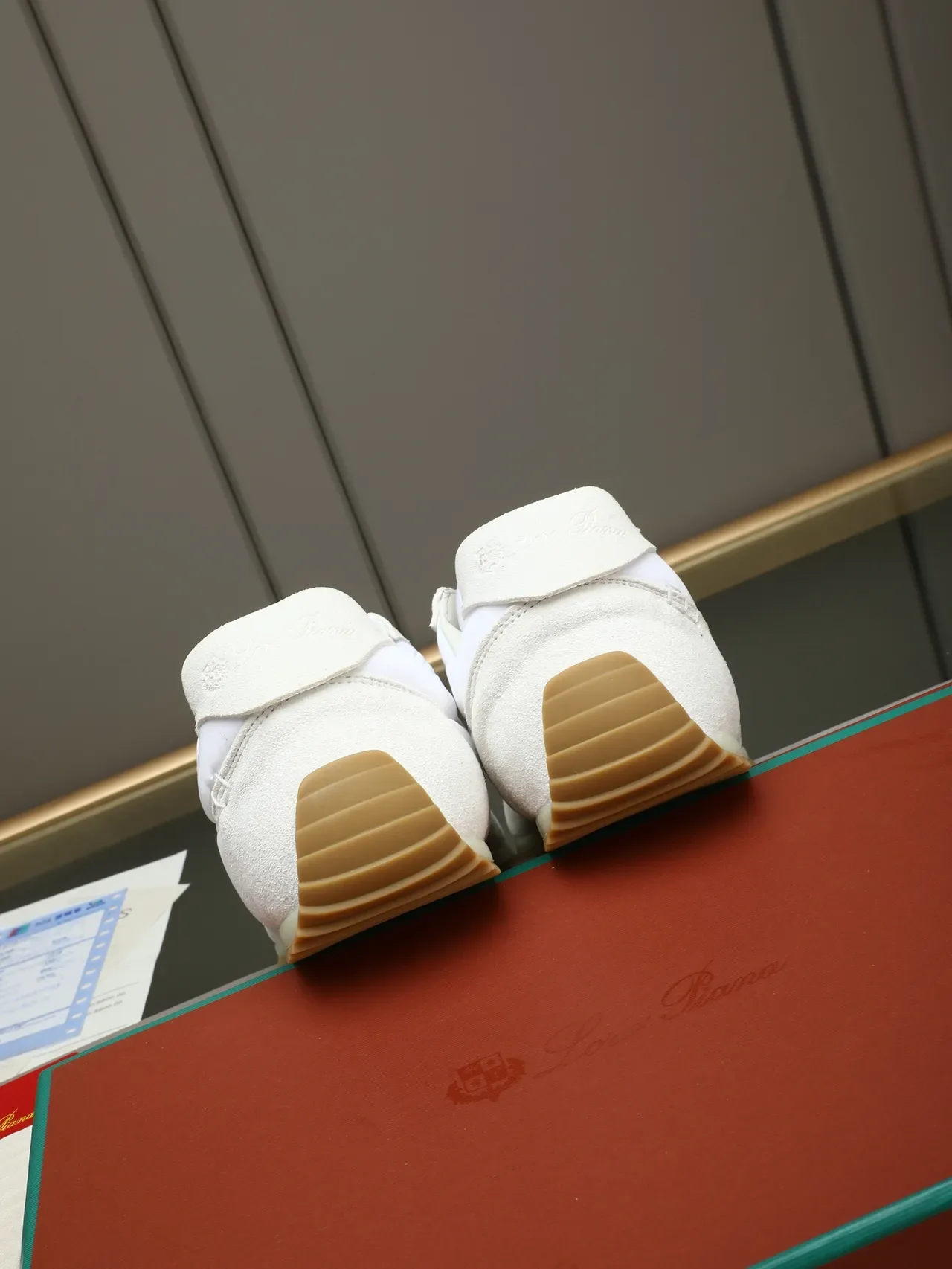 White Suede-and-Textile Panelled Low-Top Retro Runner Sneaker 3