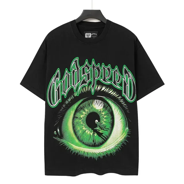 Godspeed Black Green Graphic-Print Oversized Fit T-Shirt 3