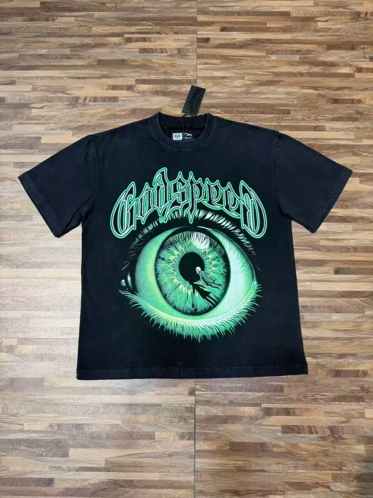 Godspeed Black Green Graphic-Print Oversized Fit T-Shirt 7