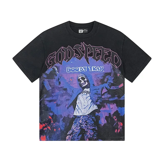 Godspeed Booby Trap Graphic Print Black T-Shirt 2