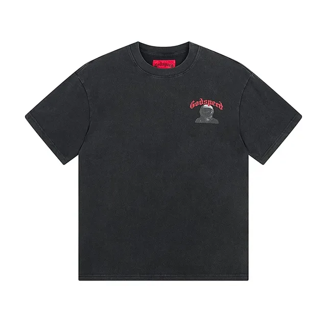Godspeed Graphic Print Oversized Black T-Shirt 2