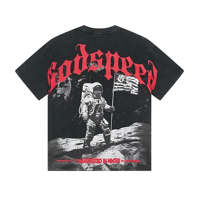Godspeed Graphic Print Oversized Black T-Shirt 3