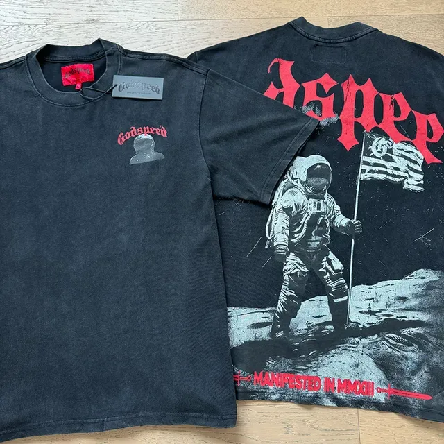 Godspeed Graphic Print Oversized Black T-Shirt 4