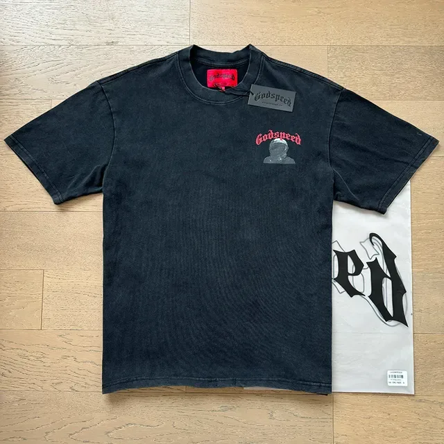 Godspeed Graphic Print Oversized Black T-Shirt 6