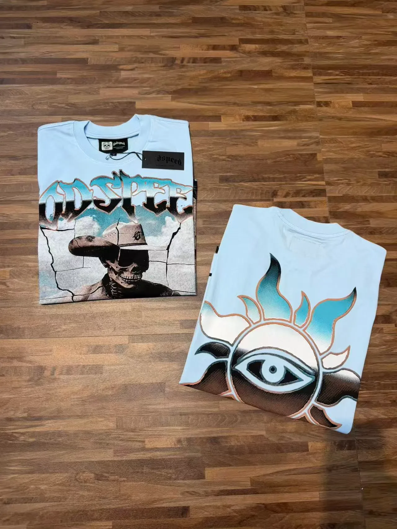 Godspeed Graphic Print Skull Cowboy T-Shirt 4