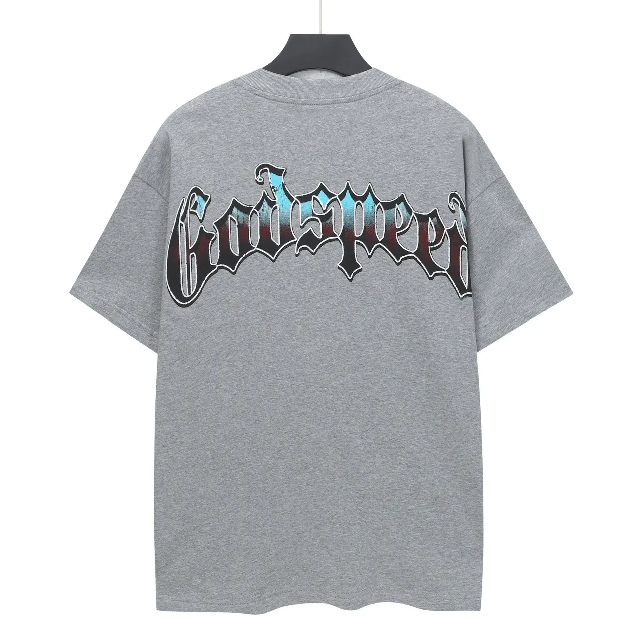 Godspeed Gray Multicolor Oversized Fit Graphic Front Print T-Shirt 3