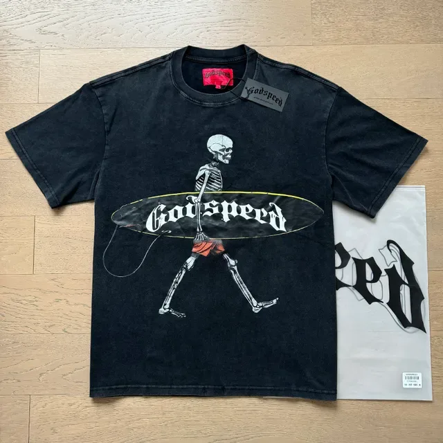 Godspeed Oversized Graphic Print Black T-Shirt 5