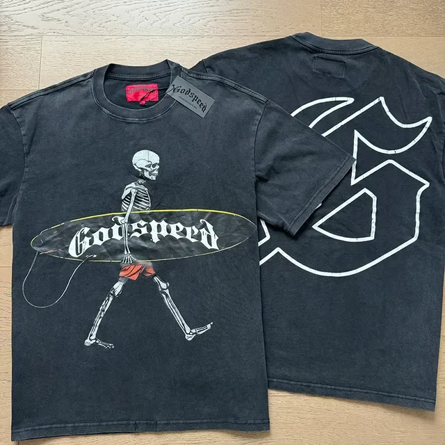 Godspeed Oversized Graphic Print Black T-Shirt 7