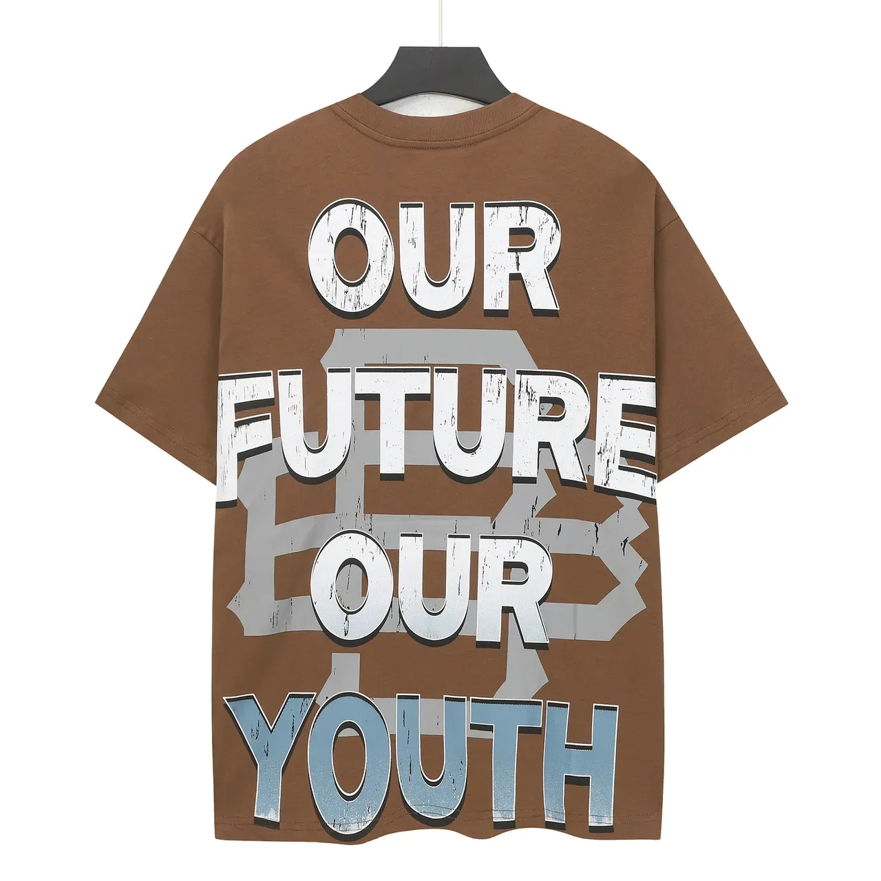 Godspeed Oversized Graphic Print Brown T-Shirt 3