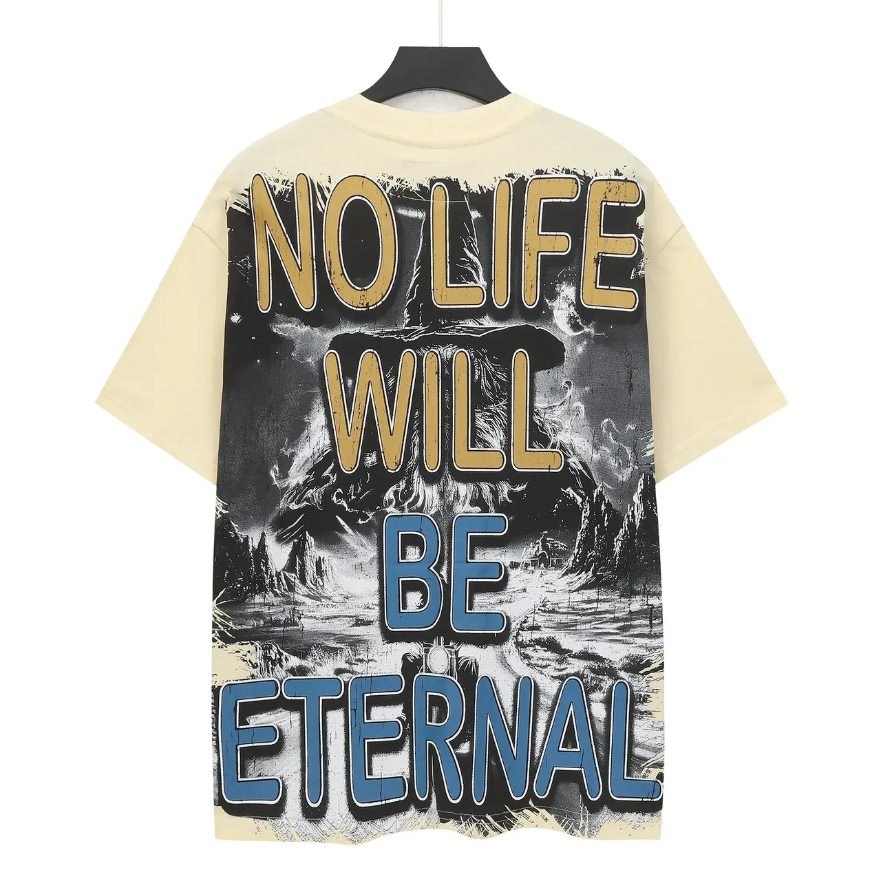 Godspeed Oversized Graphic Print Cream T-Shirt 3