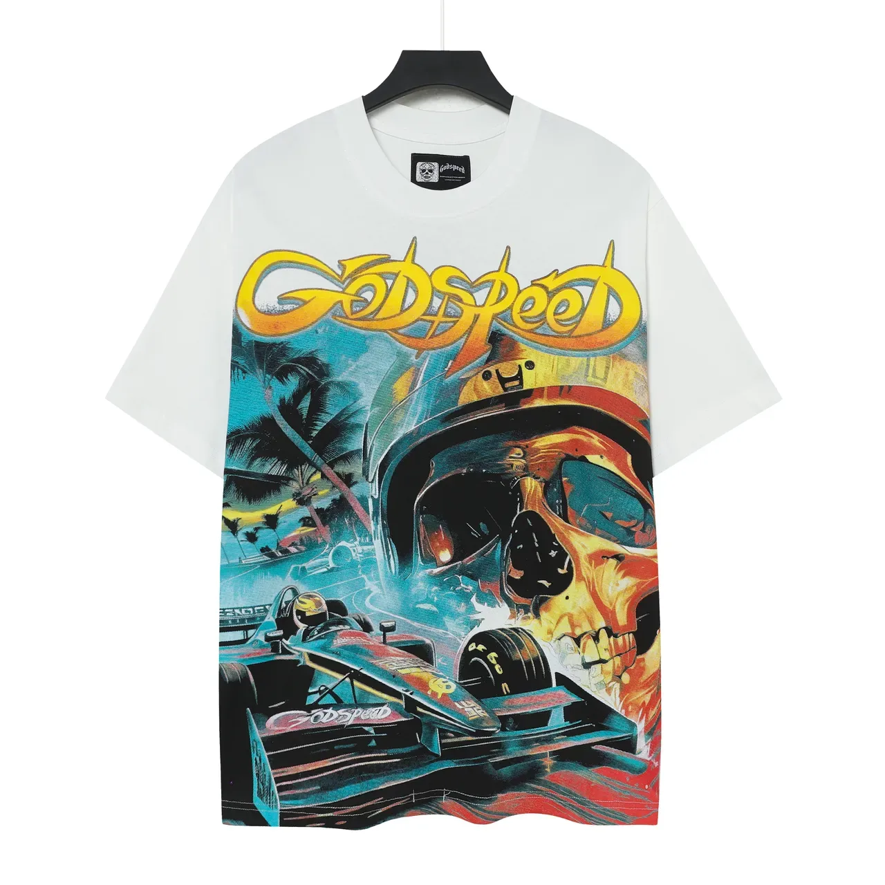 Godspeed Racing Skull Graphic Oversized T-Shirt 2