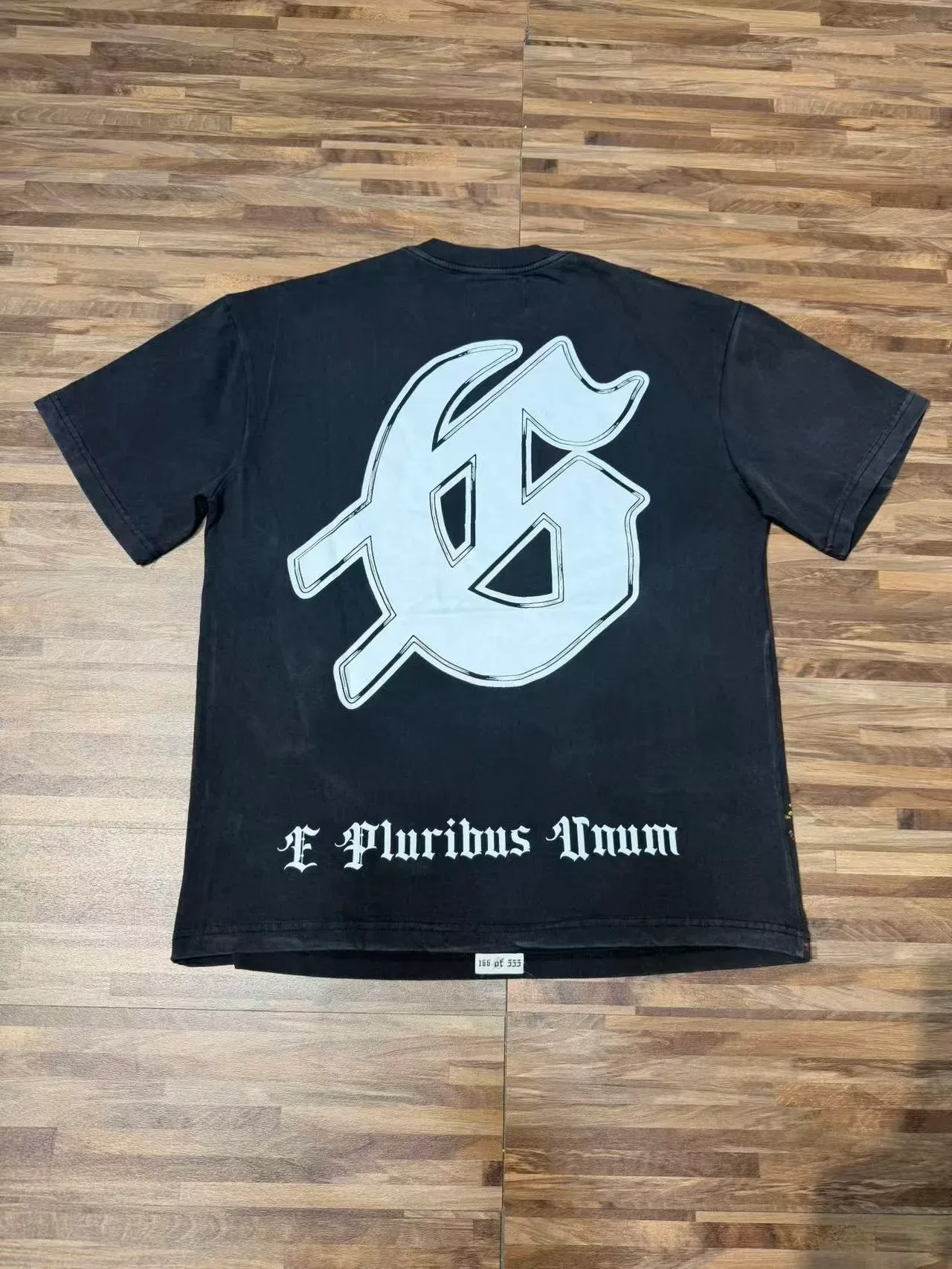 Godspeed Viribus Unum Graphic Print Black T-Shirt 3