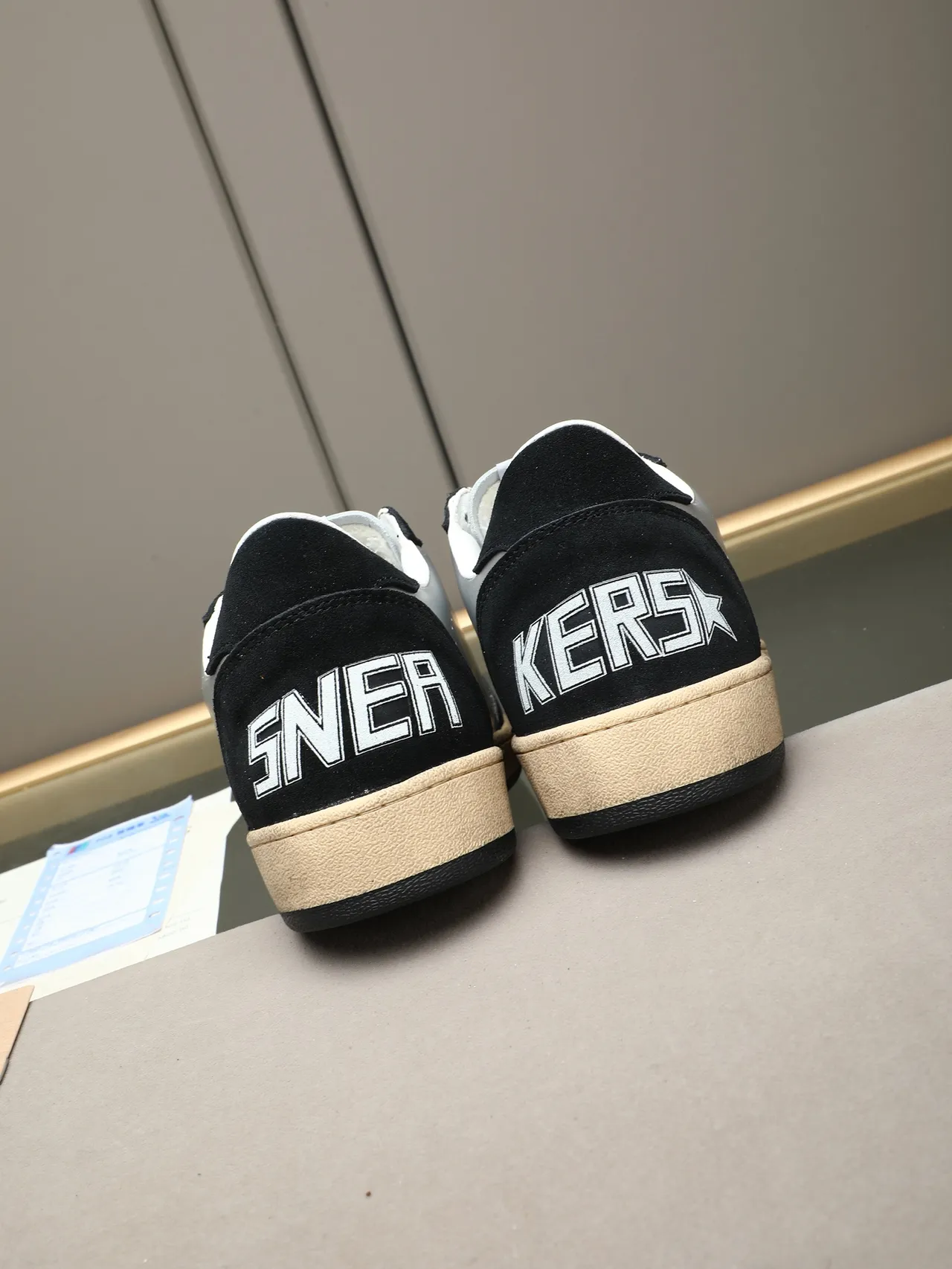 Golden Goose Ball Star Black Silver White Sneakers lifestyle 3