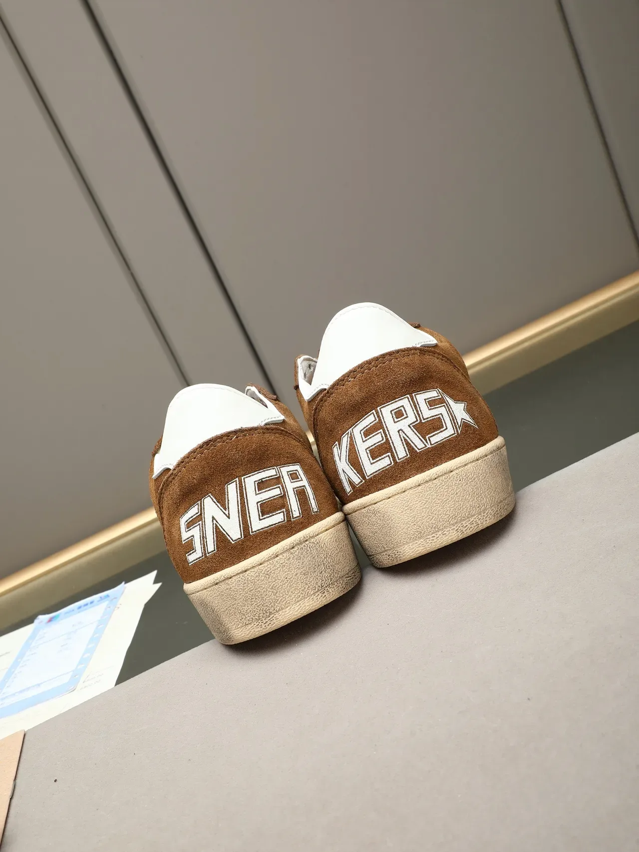 Golden Goose Ball Star Brown Suede White Star Lifestyle Sneakers 3