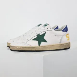 Golden Goose Ball Star White Green Star Blue Heel Lifestyle Sneakers