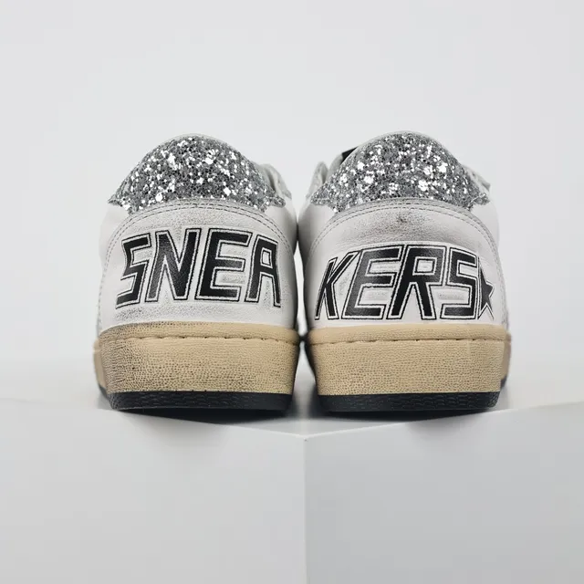 Golden Goose Super-Star sneakers lifestyle à étoile scintillante blanche 8
