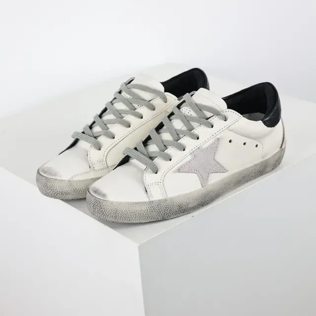 Golden Goose Superstar Distressed White Leather Lifestyle Sneakers 2