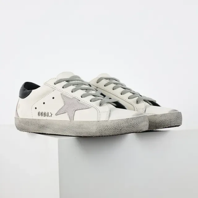 Golden Goose Superstar Distressed White Leather Lifestyle Sneakers 3