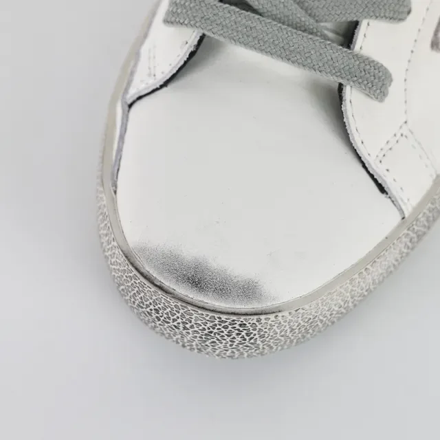 Golden Goose Superstar Distressed White Leather Lifestyle Sneakers 5